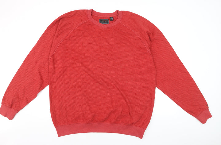 Greg Norman Men's Red XL Pullover Cotton Blend Crew Sweatshirt