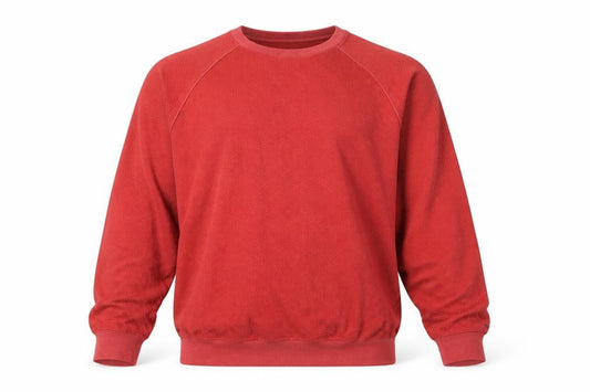 Front view of Greg Norman Men's Red XL Pullover Cotton Blend Crew Sweatshirt