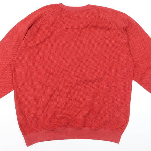 Greg Norman Men's Red XL Pullover Cotton Blend Crew Sweatshirt