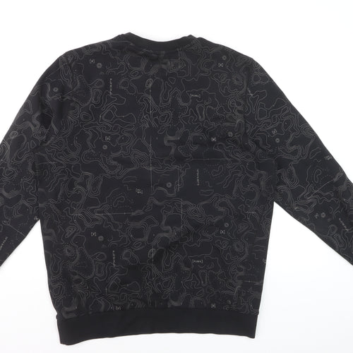 Puma Men's Black Graphic Print Crew Neck Sweatshirt Size L