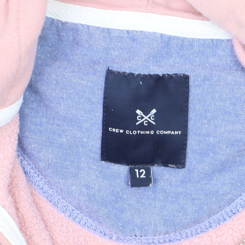 Crew Clothing Company Pink Full Zip Women's Hoodie Size 12