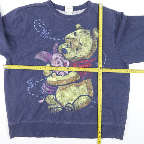 Disney Store Women’s Blue Winnie the Pooh Sweatshirt XL Pullover Cotton Blend