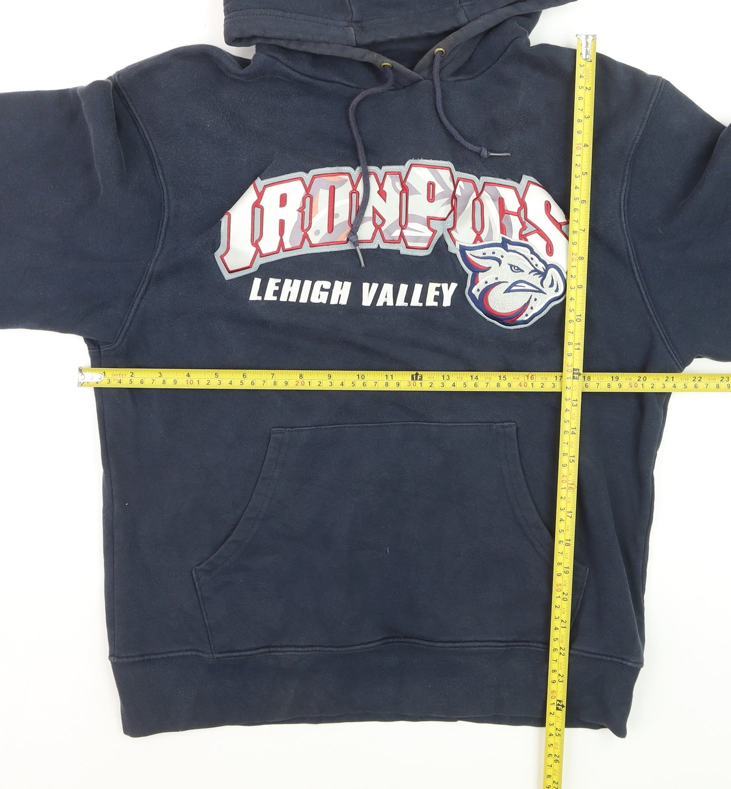 JanSport Men's Blue IronPigs Pullover Hoodie Size M Graphic