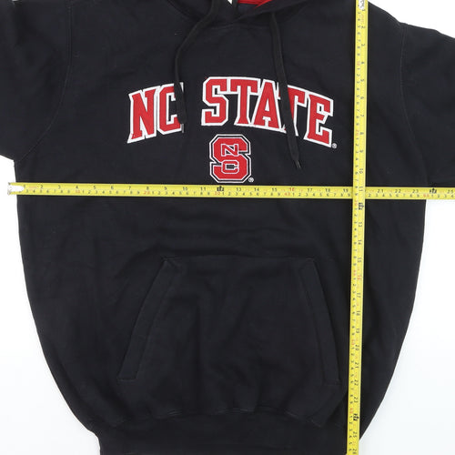 Genuine Stuff Men's Black NC State Pullover Hoodie Size L