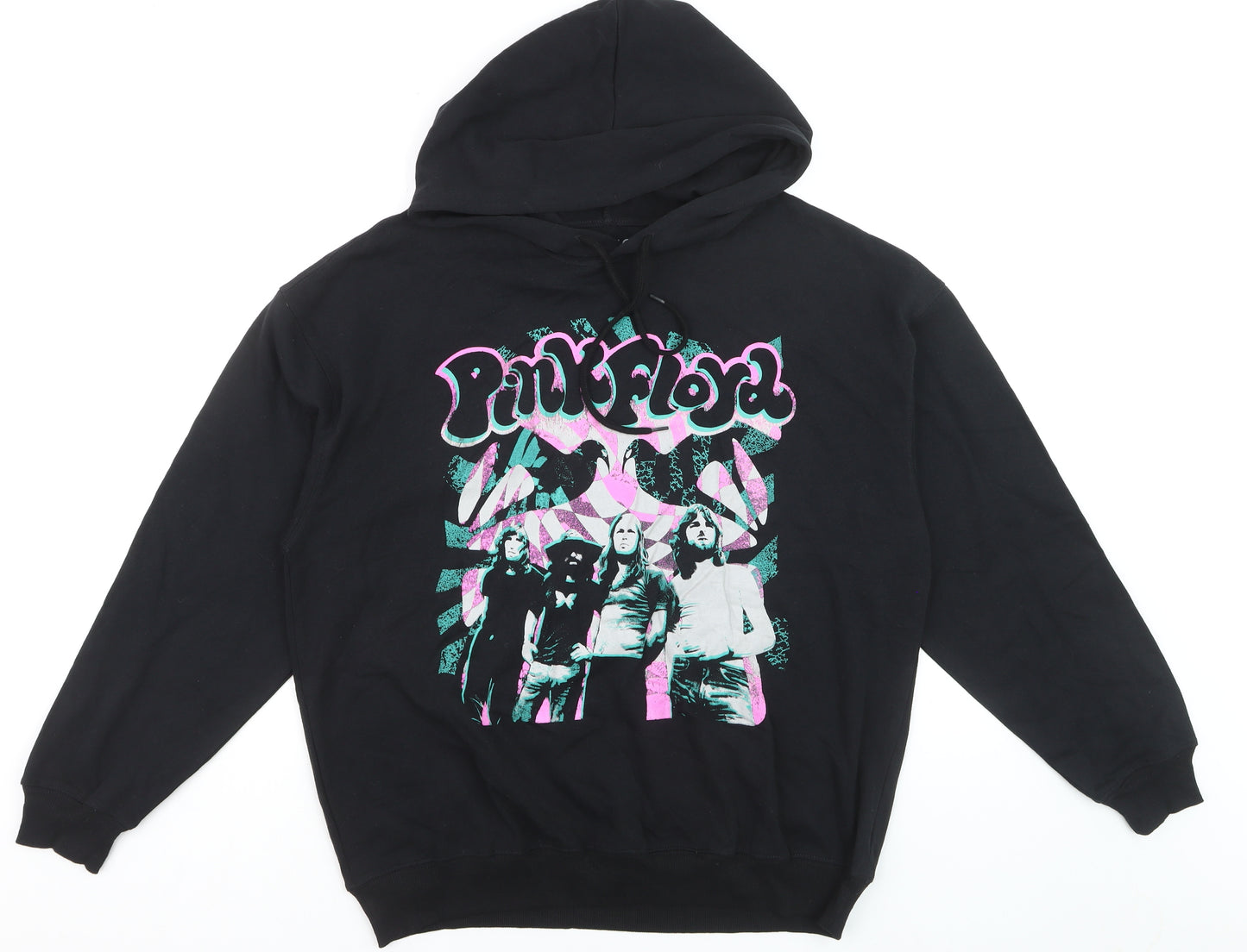 Pink Floyd Mens Black XL Pullover Hoodie Graphic Print Cotton Blend