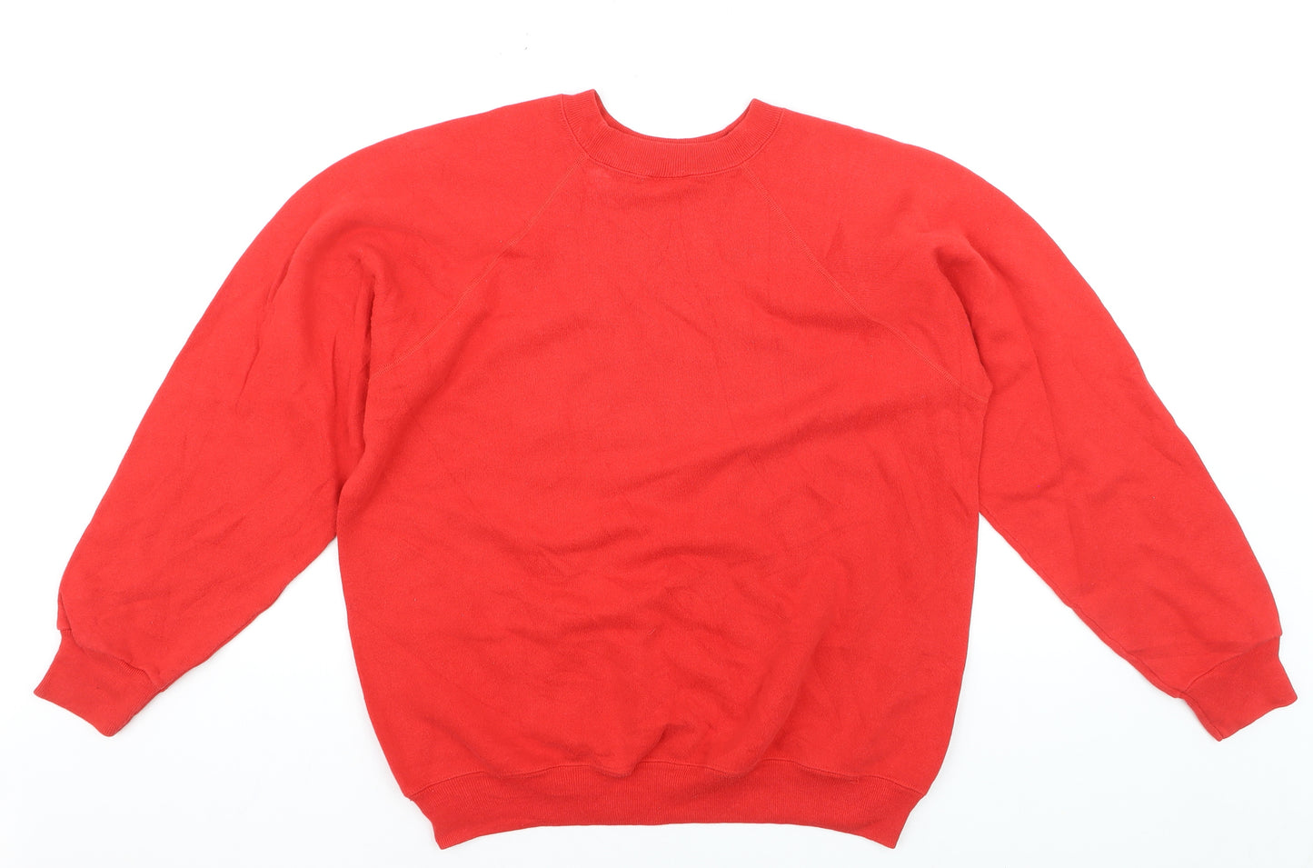 Hanes Women Red Duck Print Pullover Sweatshirt Size L