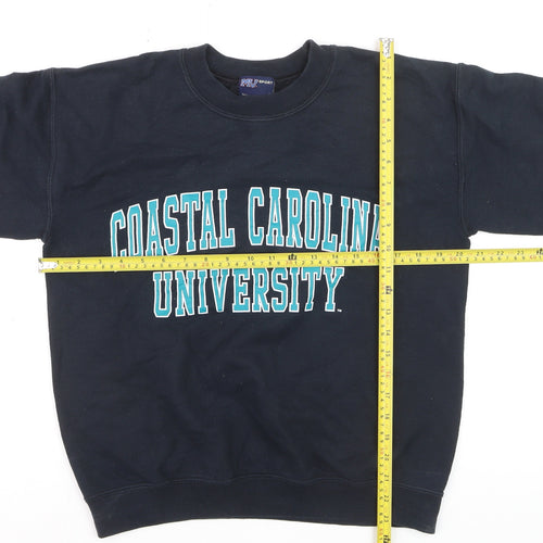 MV Sport Men's Black Coastal Carolina University Pullover Sweatshirt S