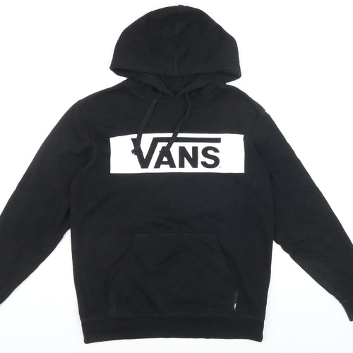 Vans Men's Black Pullover Hoodie Size S Logo Fleece Skate Style