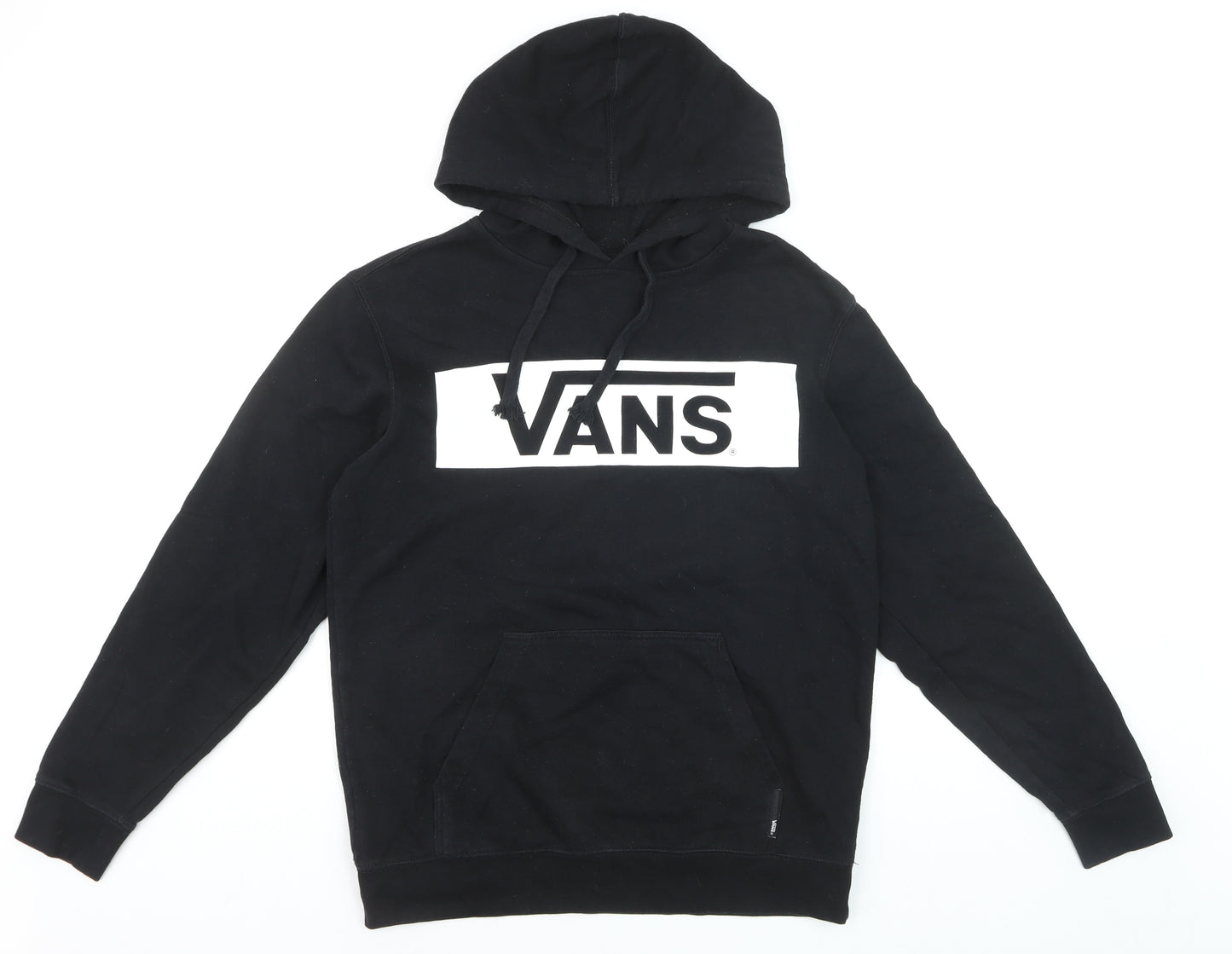 Vans Men's Black Pullover Hoodie Size S Logo Fleece Skate Style