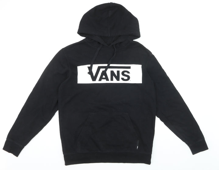 Vans Men's Black Pullover Hoodie Size S Logo Fleece Skate Style