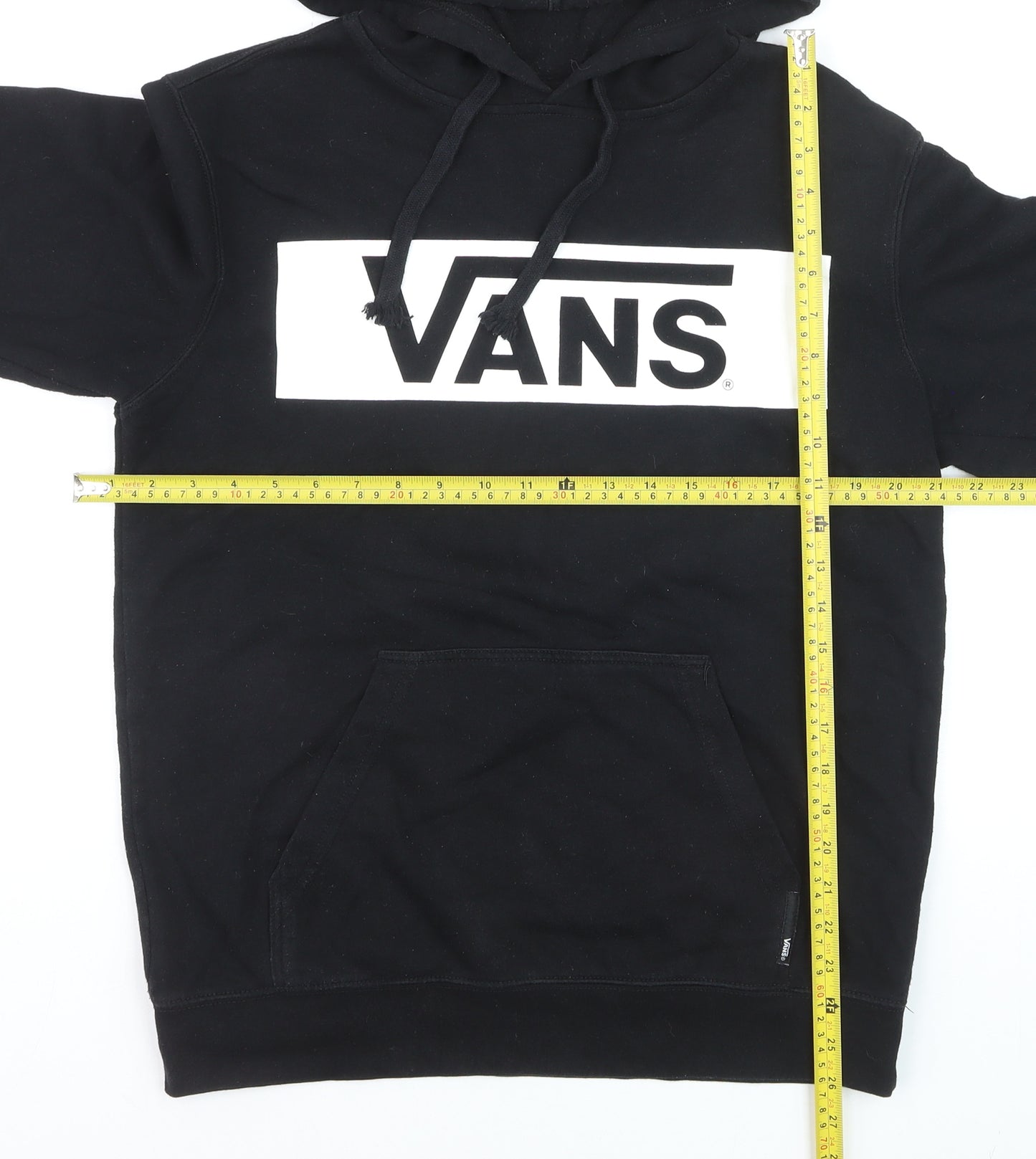 Vans Men's Black Pullover Hoodie Size S Logo Fleece Skate Style