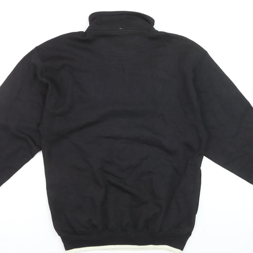 Pro Player Men's Black Spurs 1/4 Zip Sweatshirt M Vintage Sports Style