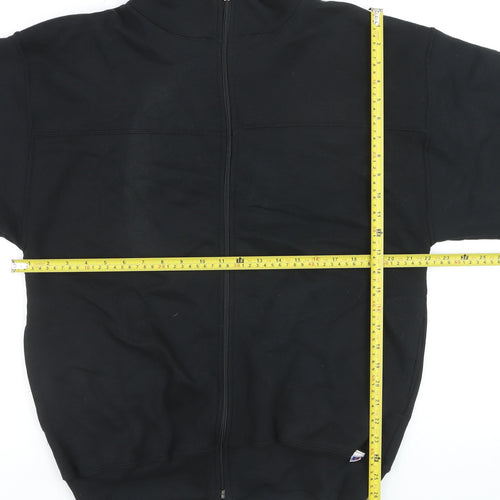 Russell Athletic Men's Black Full Zip Fleece Sweatshirt M