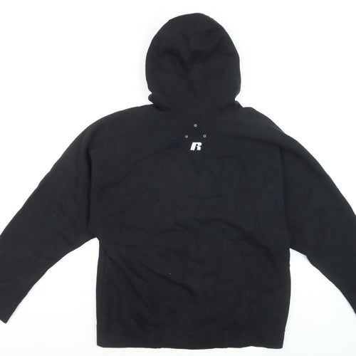 Russell Athletic Men’s Black M Pullover Hoodie Mustangs Sports Logo