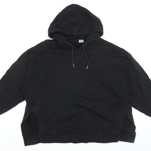 Puma Men's Black Pullover Hoodie XL Fleece Cotton Blend