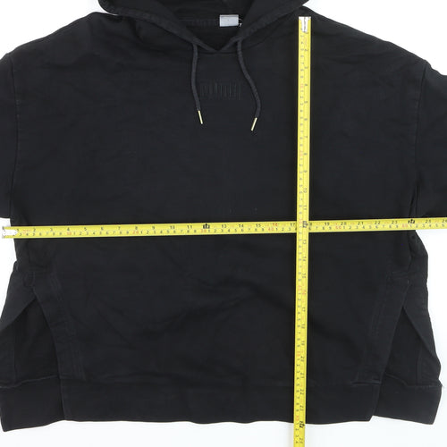 Puma Men's Black Pullover Hoodie XL Fleece Cotton Blend