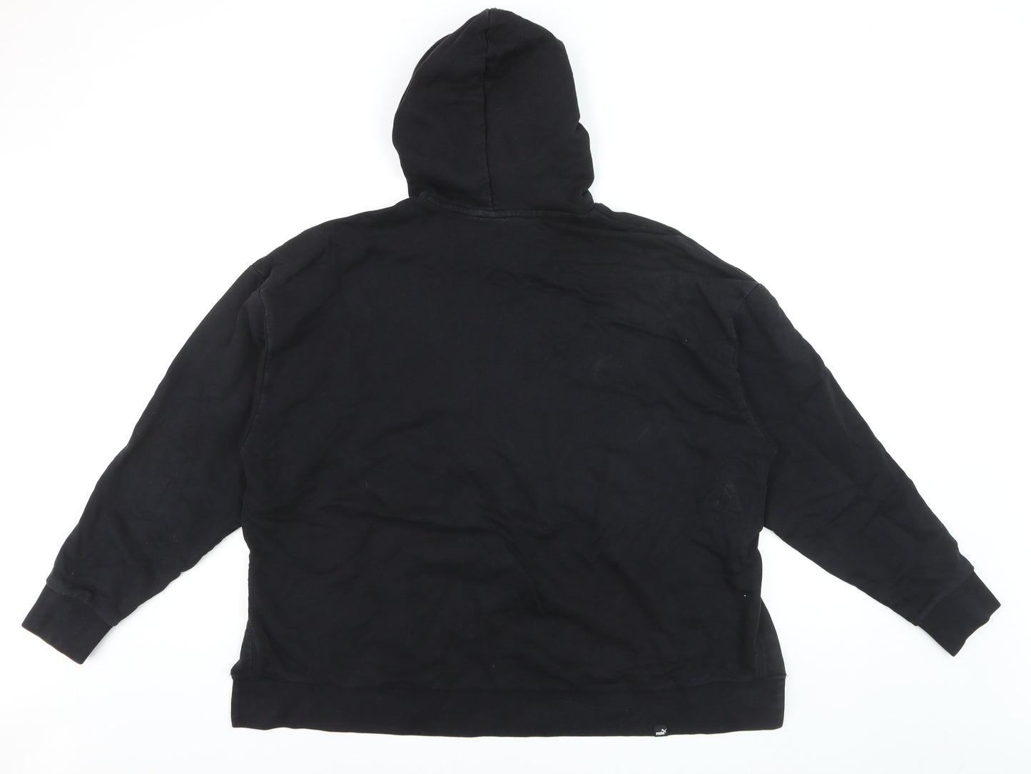 Puma Men's Black Pullover Hoodie XL Fleece Cotton Blend