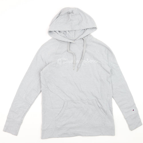 Champion Mens Grey Small Pullover Hoodie Logo Athletic Sweatshirt