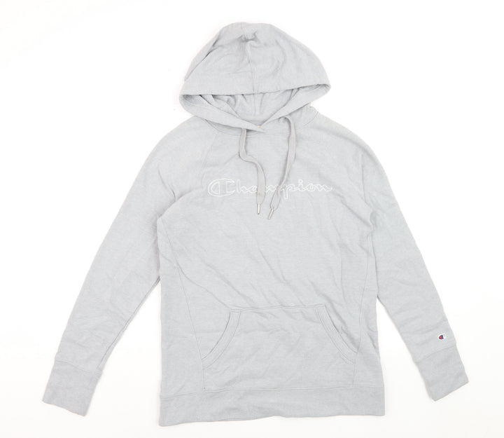 Champion Mens Grey Small Pullover Hoodie Logo Athletic Sweatshirt