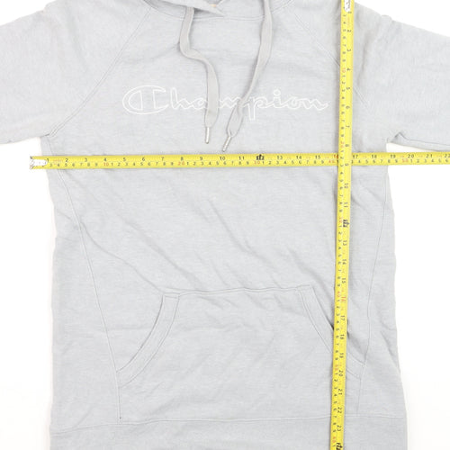 Champion Mens Grey Small Pullover Hoodie Logo Athletic Sweatshirt