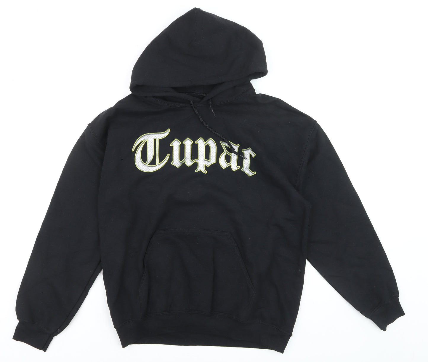 2Pac Men's Black Pullover Hoodie Medium Graphic Fleece Streetwear