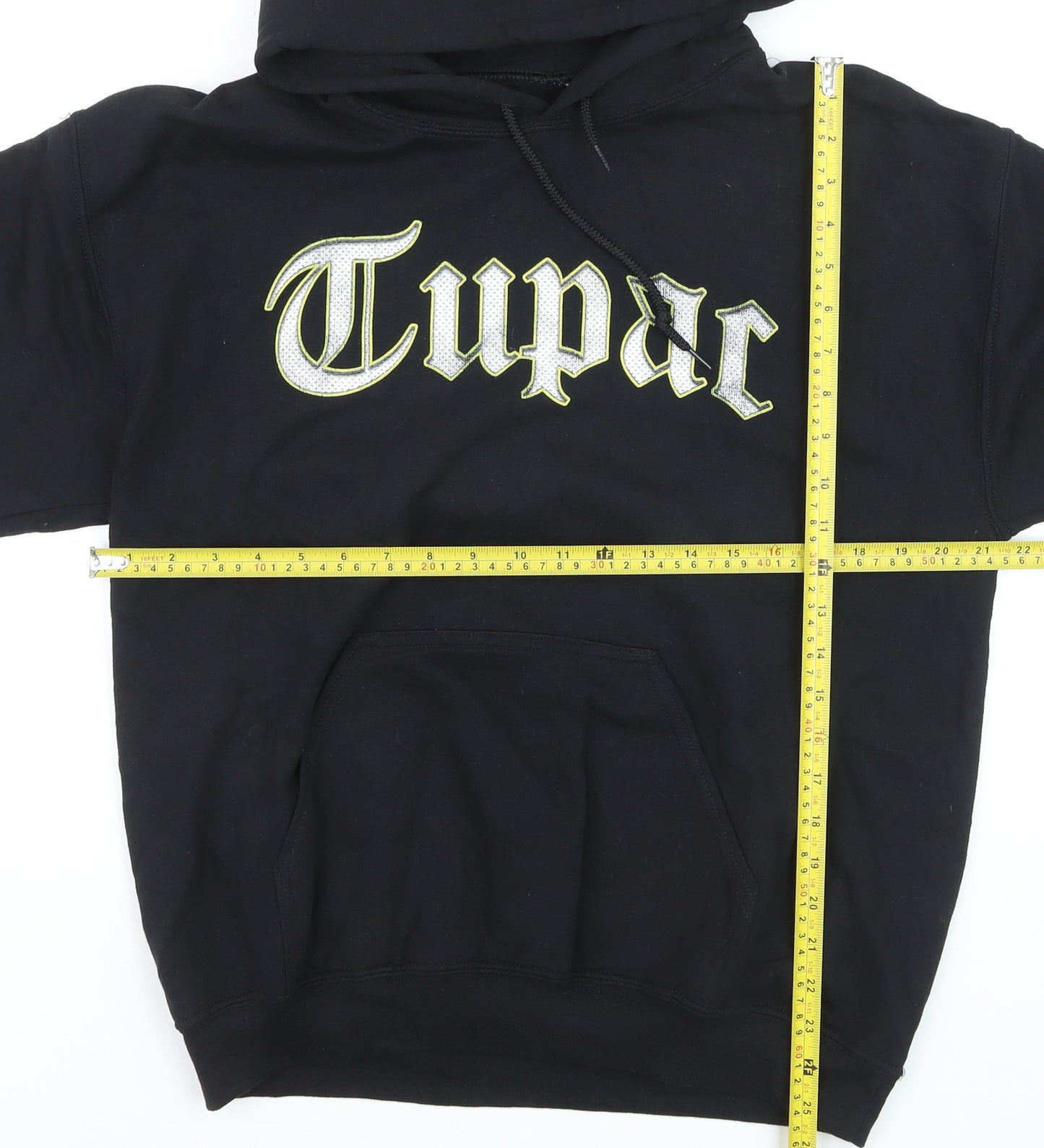 2Pac Men's Black Pullover Hoodie Medium Graphic Fleece Streetwear
