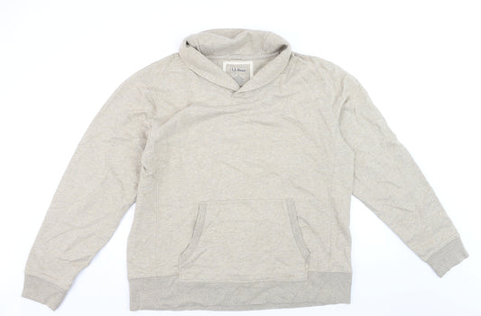 L.L.Bean Men's Beige Pullover Sweatshirt Size L Regular Fit
