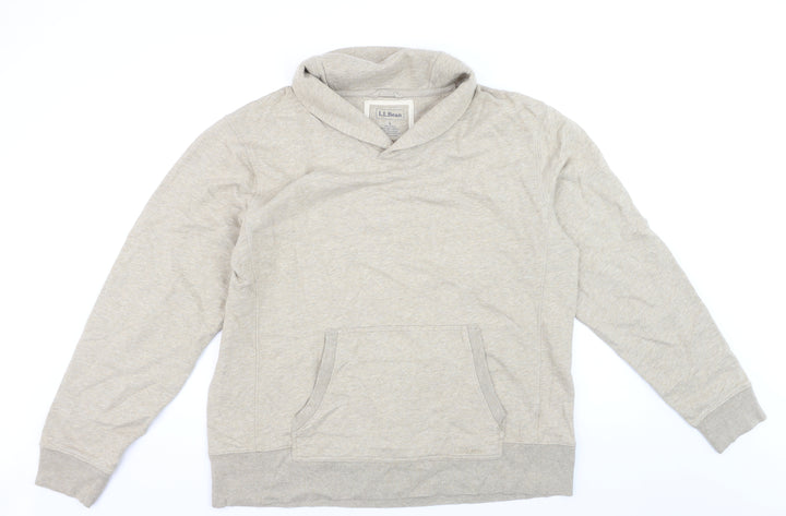 L.L.Bean Men's Beige Pullover Sweatshirt Size L Regular Fit