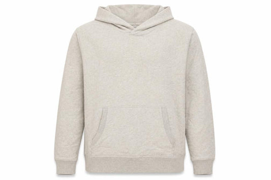 Front view of L.L.Bean Men's Beige Pullover Sweatshirt, size L, Regular Fit