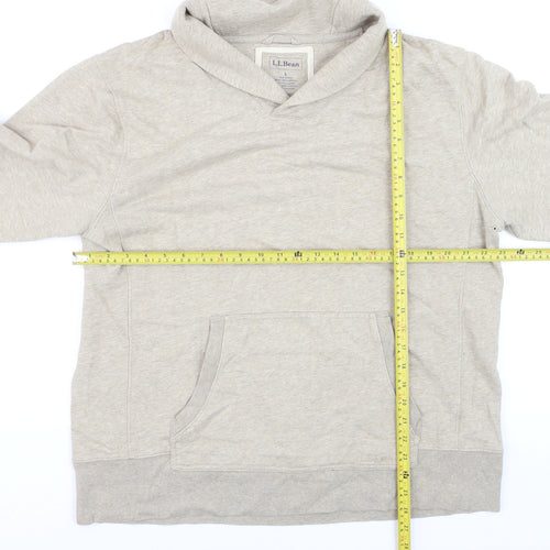 L.L.Bean Men's Beige Pullover Sweatshirt Size L Regular Fit