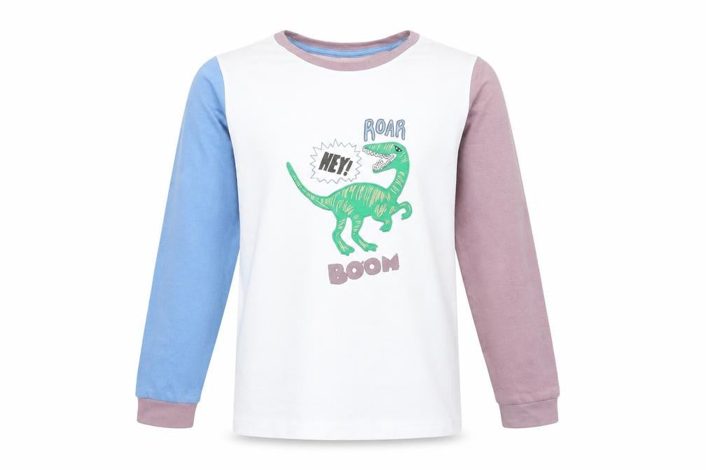 John Lewis Boys Multicoloured Dinosaur Long Sleeve Pyjama Top Age 14 Cotton