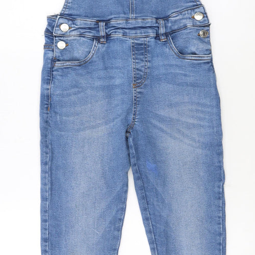 River Island Girls Blue Denim Dungarees 12 Years Adjustable Straps