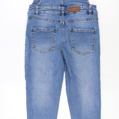 River Island Girls Blue Denim Dungarees 12 Years Adjustable Straps