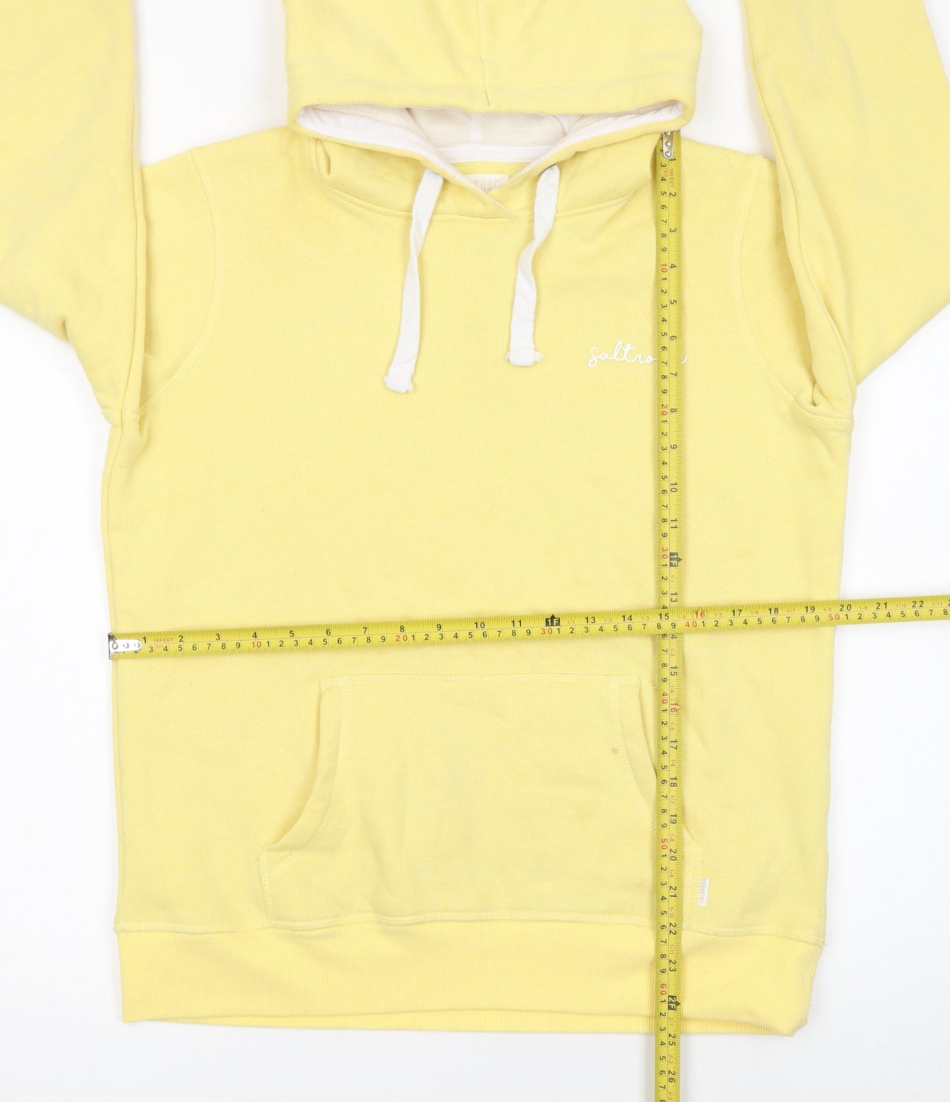 Saltrock Women Yellow Pullover Hoodie Size S Cotton Blend