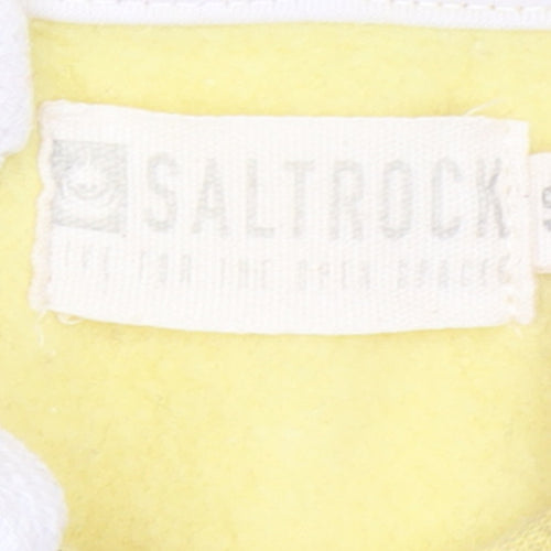 Saltrock Women Yellow Pullover Hoodie Size S Cotton Blend