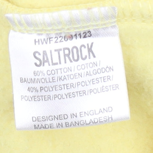 Saltrock Women Yellow Pullover Hoodie Size S Cotton Blend
