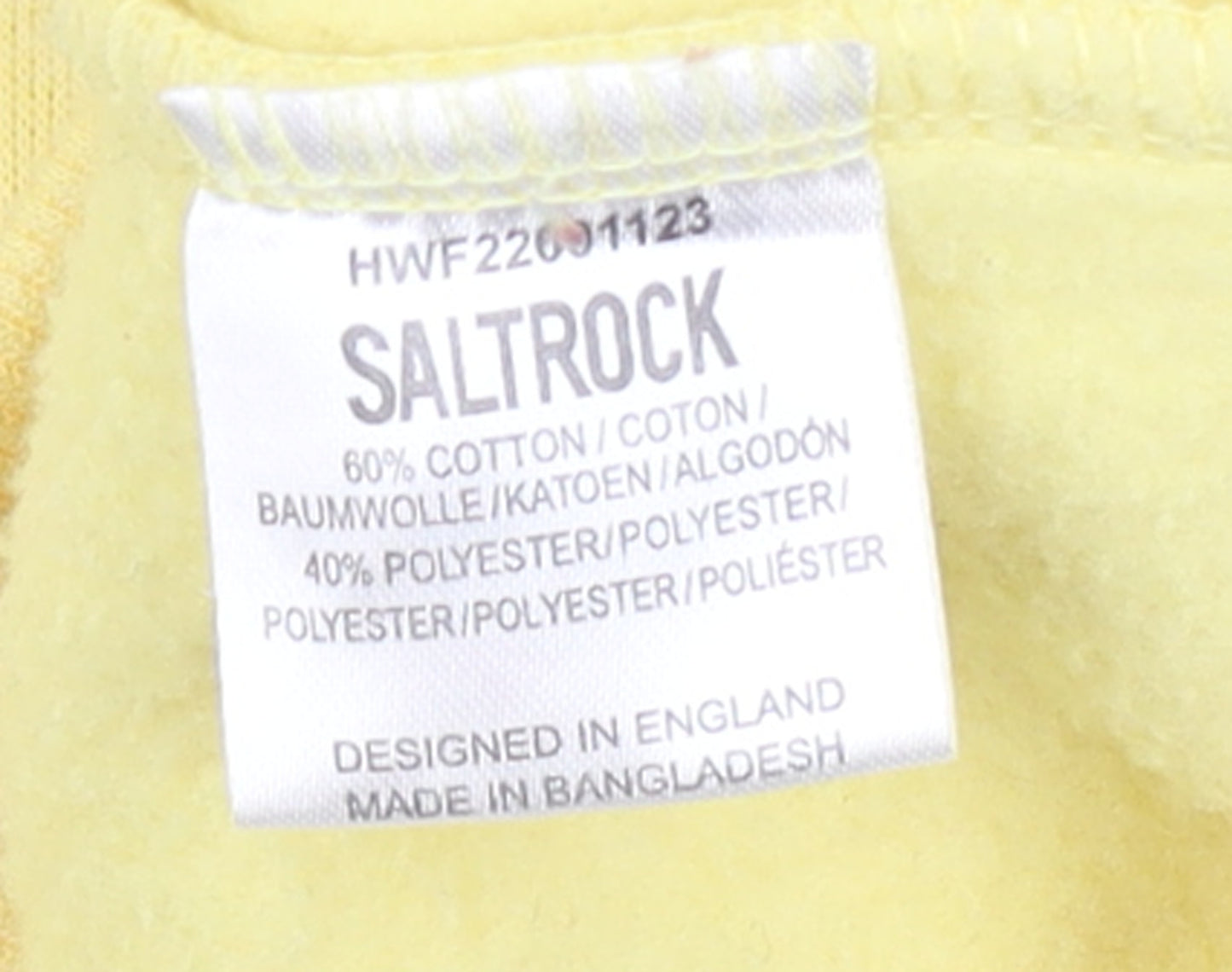 Saltrock Women Yellow Pullover Hoodie Size S Cotton Blend
