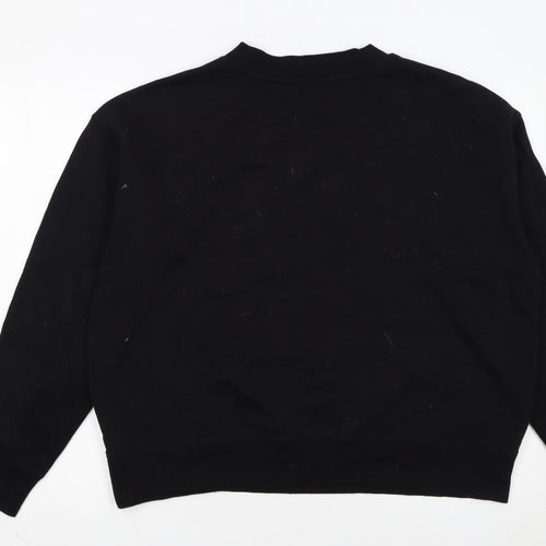 DKNY Jeans Women's Black Logo Pullover Sweatshirt Size L