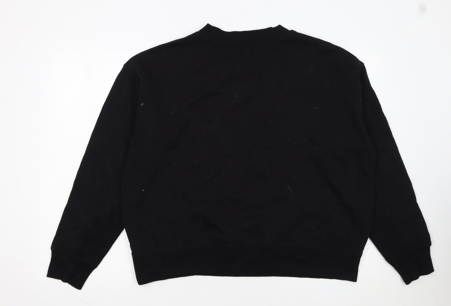 DKNY Jeans Women's Black Logo Pullover Sweatshirt Size L