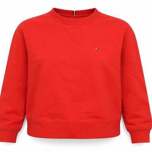 Tommy Hilfiger Womens Red Crew Neck Sweatshirt M Cotton Casual