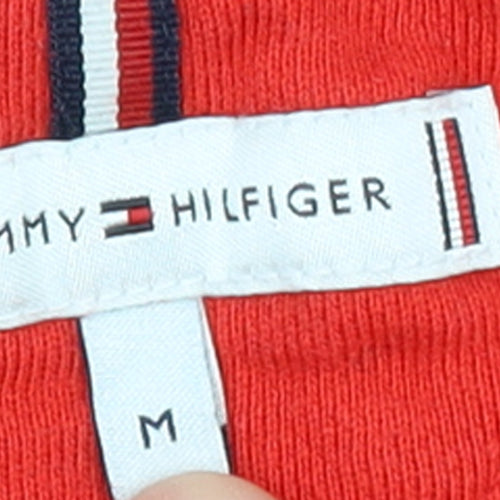 Tommy Hilfiger Womens Red Crew Neck Sweatshirt M Cotton Casual