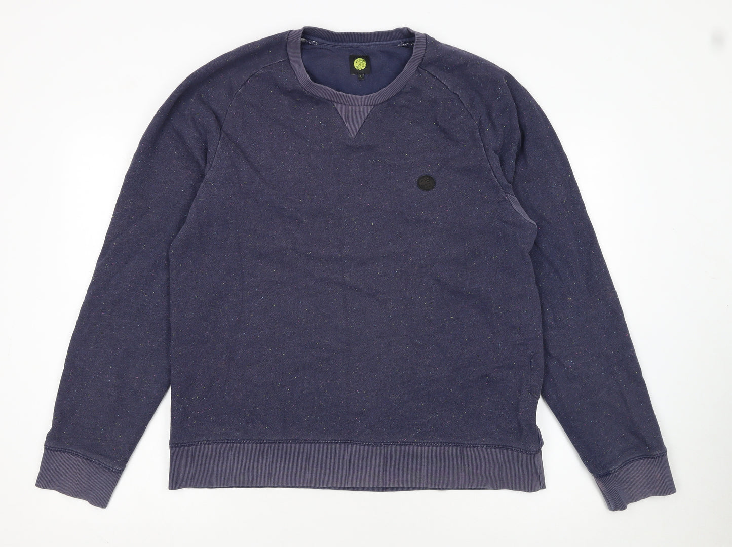 Pretty Green Men's Blue Crew Neck Cotton Sweatshirt Size L