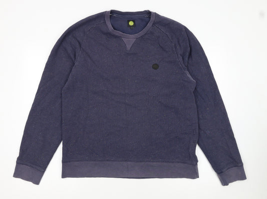 Pretty Green Men's Blue Crew Neck Cotton Sweatshirt Size L