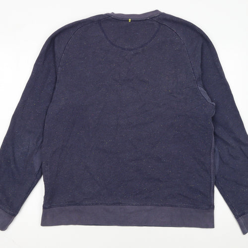 Pretty Green Men's Blue Crew Neck Cotton Sweatshirt Size L