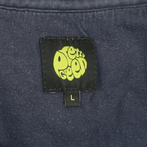 Pretty Green Men's Blue Crew Neck Cotton Sweatshirt Size L