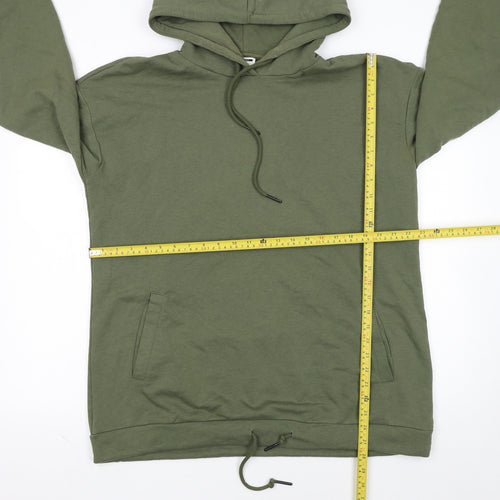 Noisy May Womens Green Pullover Hoodie Size L Drawstring Hem Casual