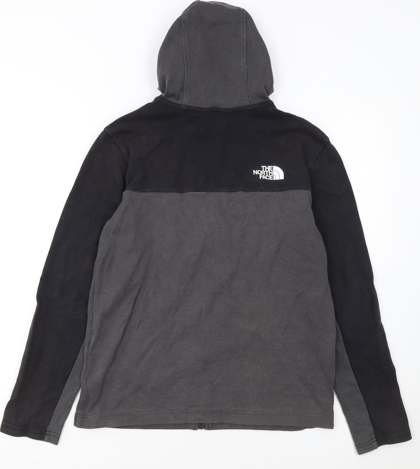 The North Face Boys Black Full Zip Fleece Hoodie L Size Outdoor Pullover