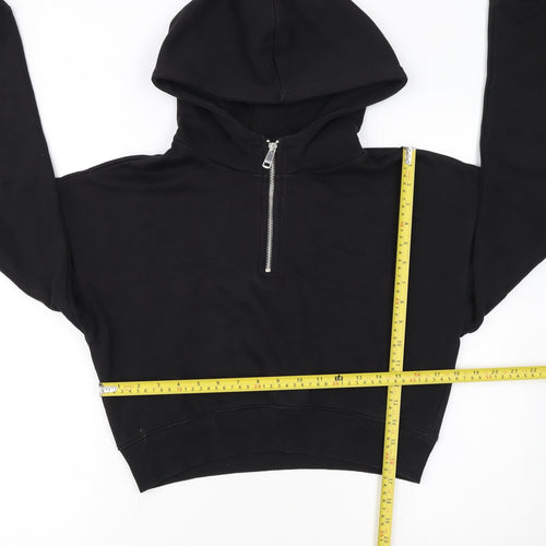 Alcott Womens Black XS 1/2 Zip Hoodie Sweatshirt