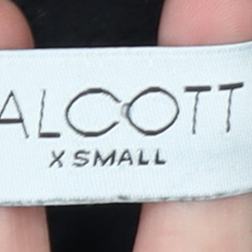 Alcott Womens Black XS 1/2 Zip Hoodie Sweatshirt