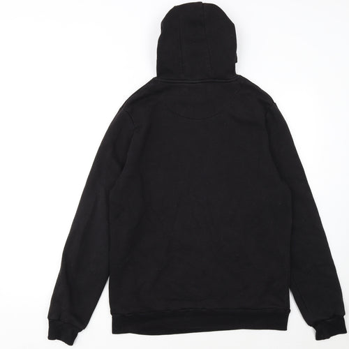 Stranger Things Men Black Pullover Hoodie L Logo Graphic Fleece